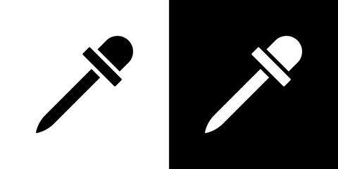 Eye dropper icon Vector in flat style. Collection silhouettes