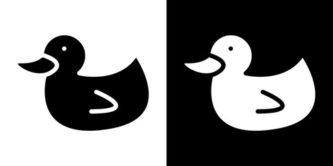 Duck icon Vector in flat style. Collection silhouettes