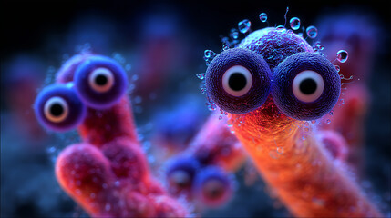 Detailed Microscopic Octopus A Tiny Marine Creature Close Up