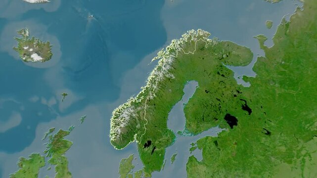 Norway map - solid. Border. 
