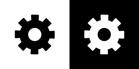 Cogwheel icon Vector in flat style. Collection silhouettes