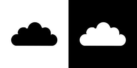 Cloud icon Vector in flat style. Collection silhouettes