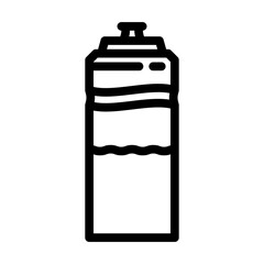 recyclable water bottle sustainable outdoor fitness line icon vector illustration