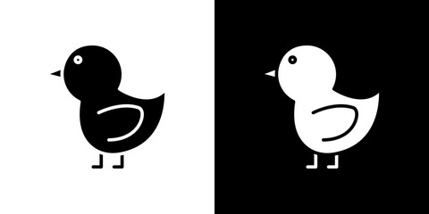Chick icon Vector in flat style. Collection silhouettes