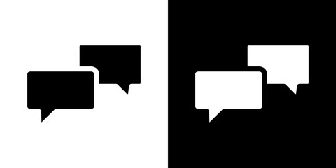 Chat bubble icon Vector in flat style. Collection silhouettes