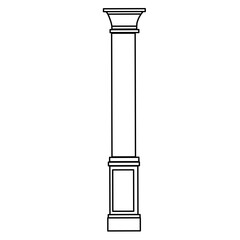 Ancient pillars vector line