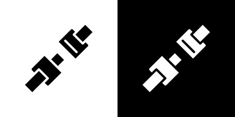 Car seat belt icon Vector in flat style. Collection silhouettes