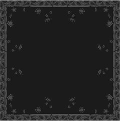 Floral ornamented frame; old style ornate decoration