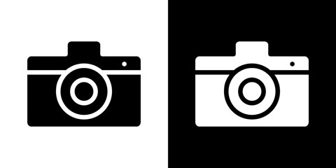 Camera icon Vector in flat style. Collection silhouettes