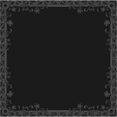 Floral ornamented frame; old style ornate decoration