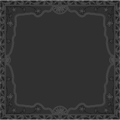 Floral ornamented frame; old style ornate decoration