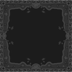 Floral ornamented frame; old style ornate decoration