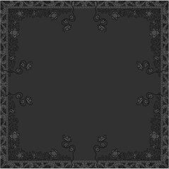 Floral ornamented frame; old style ornate decoration