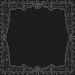 Floral ornamented frame; old style ornate decoration