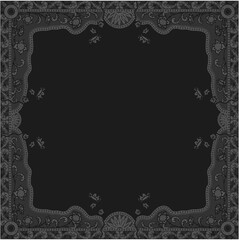 Floral ornamented frame; old style ornate decoration