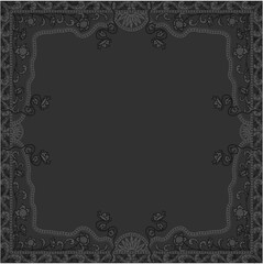 Floral ornamented frame; old style ornate decoration