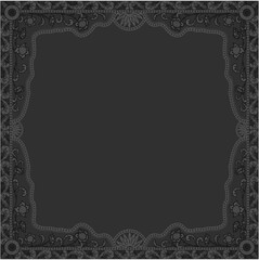 Floral ornamented frame; old style ornate decoration