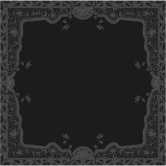 Floral ornamented frame; old style ornate decoration