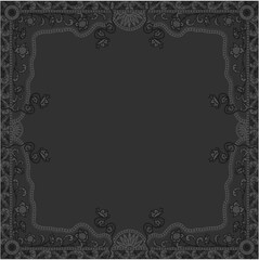 Floral ornamented frame; old style ornate decoration