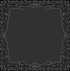 Floral ornamented frame; old style ornate decoration