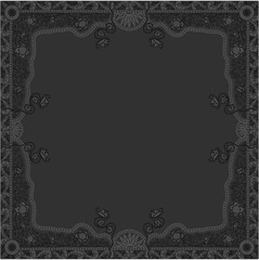 Floral ornamented frame; old style ornate decoration