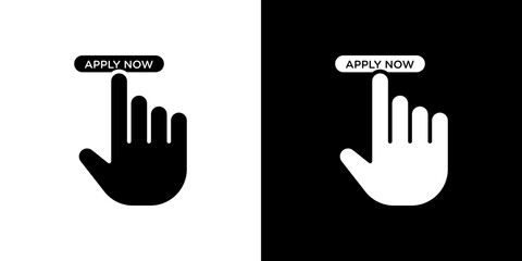 Apply icon Vector in flat style. Collection silhouettes