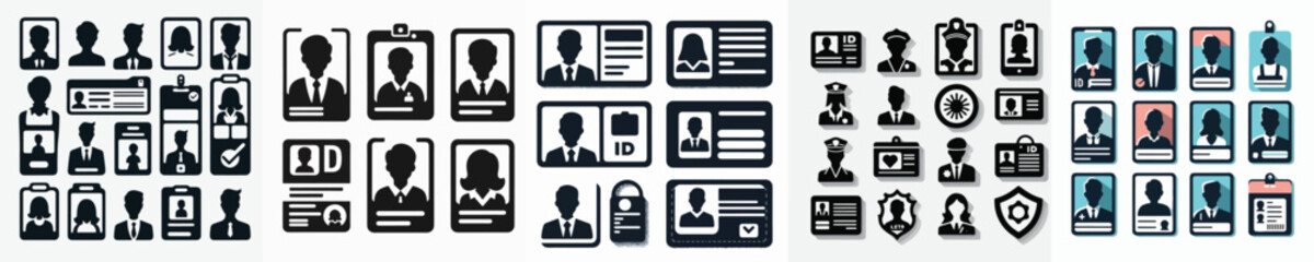 Vector silhouette of id card