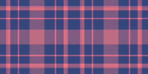 Seamless navy blue and coral pink plaid pattern.  Perfect for textile design, apparel, website backgrounds, or any project needing a stylish and classic checkered texture.