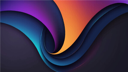 Abstract Blue Wave Design Background with Curves and Light Patterns