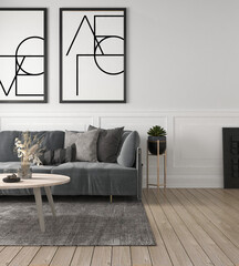 Elegant Indoor Plants in Decorative Modern White - Gray Pots