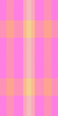 Fototapeta premium Vibrant pink and peach plaid pattern. Perfect for textile design, fashion, websites, and branding. This cheerful, modern design evokes feelings of happiness and optimism.