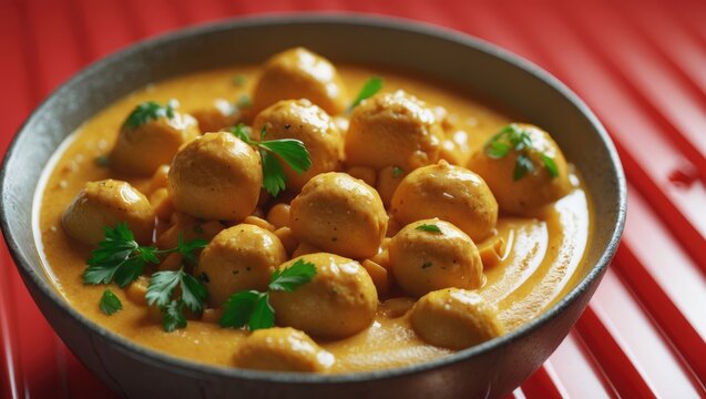 Cooking starter with marinated soya chunks in batter