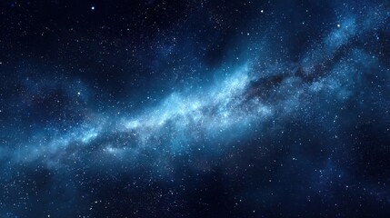 Naklejka premium A 4K photo of cosmic Blue Galaxy Background.