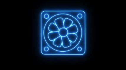   motion graphic animation A dynamic neon air colur . colors in the animation. The neon air colur icon  cyan color animation. - Powered by Adobe