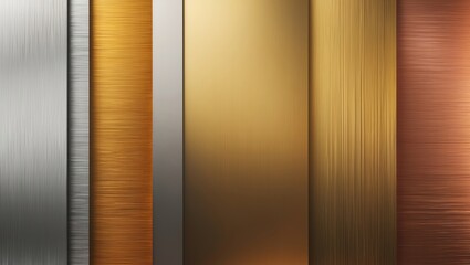 Textures of stitched aluminum, bronze, and brass