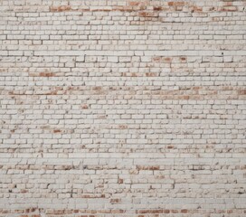 Obraz premium Aged white brick wall, heavily textured, showing significant wear and discoloration , brick, masonry