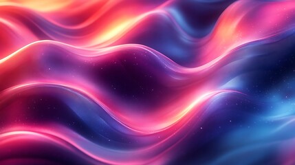 Fototapeta premium Vibrant flowing particle light waves images