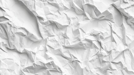 Fototapeta premium A 4K photo of crumpled Paper Texture - White Abstract Background.
