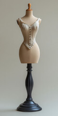 wooden mannequin isolated on white