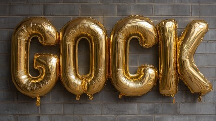 Good Luck as Foil Balloons, Party Balloons, Event Balloons, Advertising Text, English Alphabet Letters 