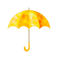 黄色い雨傘のイラスト