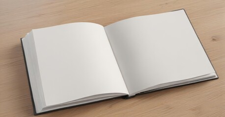 Blank photo album mockup, open vertical, ready for design ,  elegant,  brochure,  scrapbook