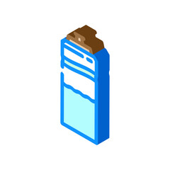 recyclable water bottle sustainable outdoor fitness isometric icon vector illustration