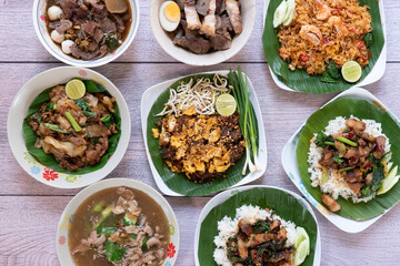 a Thai dish that consists of rice noodles fried with egg, vegetables, and spices, sometimes with...