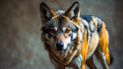 Obraz premium Image of a Lycaon, also known as Wild Dog or Painted Wolf