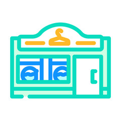 dry cleaner shop color icon vector illustration