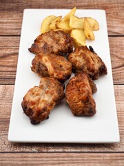 오븐에 구운 닭, 식사, 요리, 음식