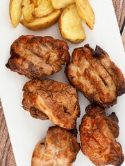 오븐에 구운 닭, 식사, 요리, 음식