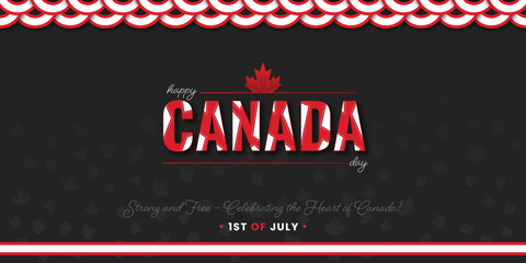 Happy Canada Day, Elegant and Patriotic Design.