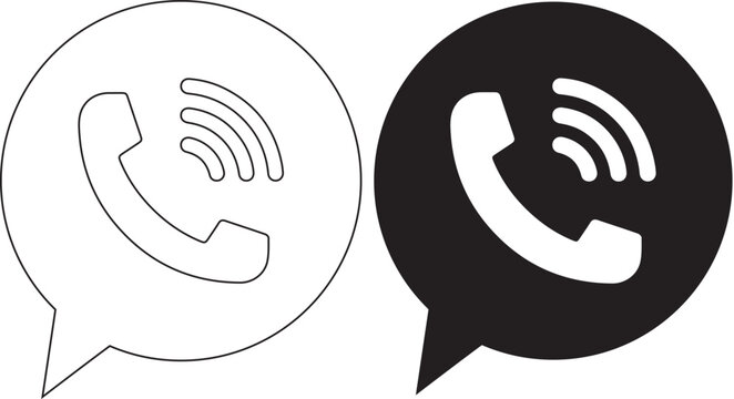 Help and Support Icon. Communication. Call mesage icon. 